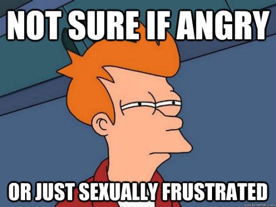 angry of sexually frustrated